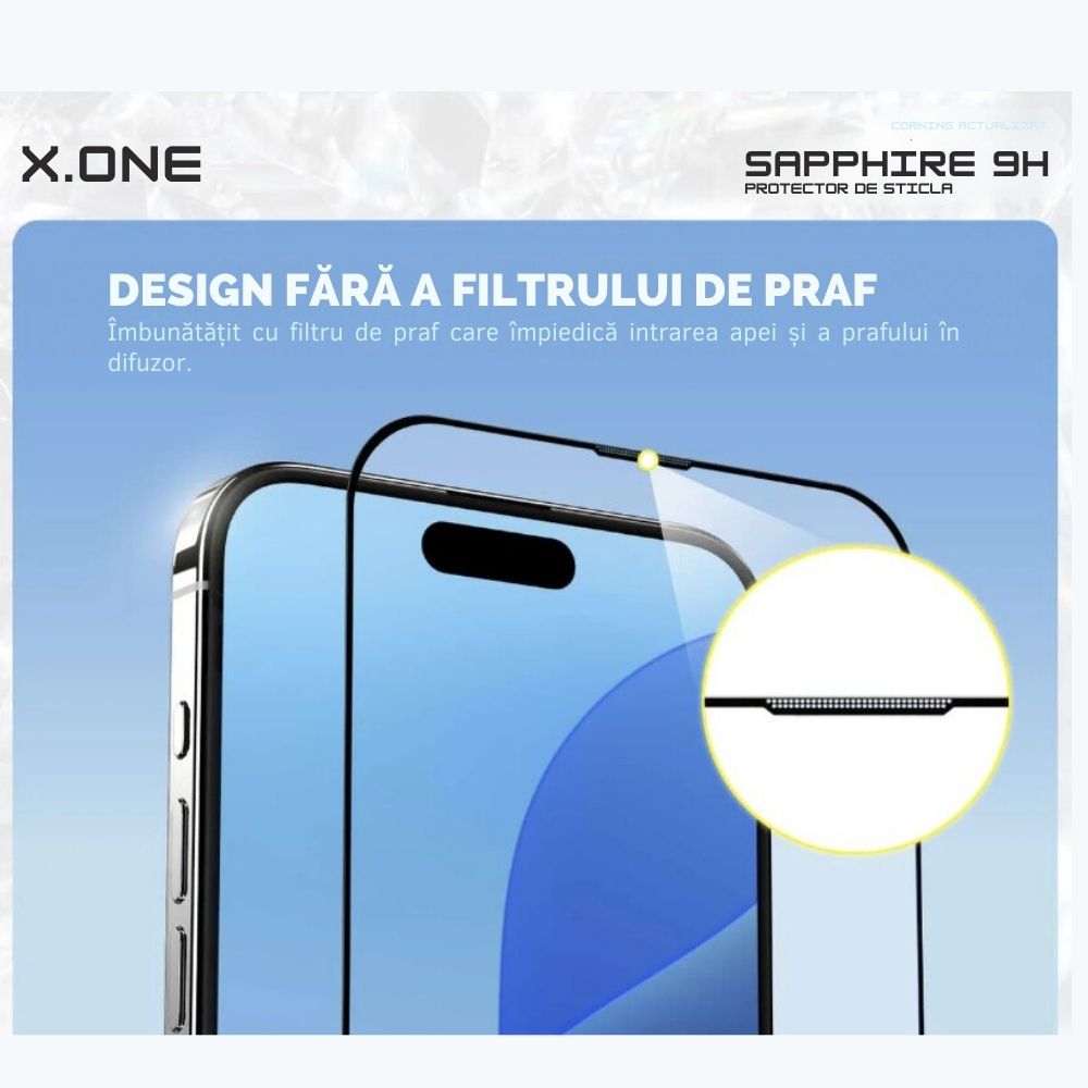 Folie Sticla X-ONE Sapphire Extra Protectie pentru Iphone 16 Pro - 4 | YEO